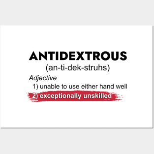 Antidextrous Adjective Definition Posters and Art